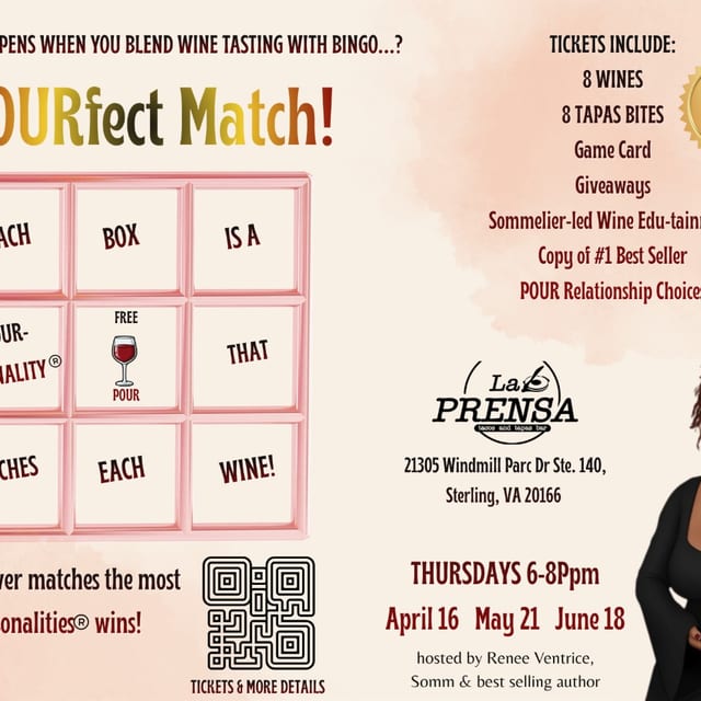POURfect Match! The Pairing Experience: Wine & Tapas + Bingo