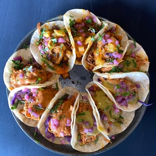 10 Classic Taco Platter Plus Rice & Beans